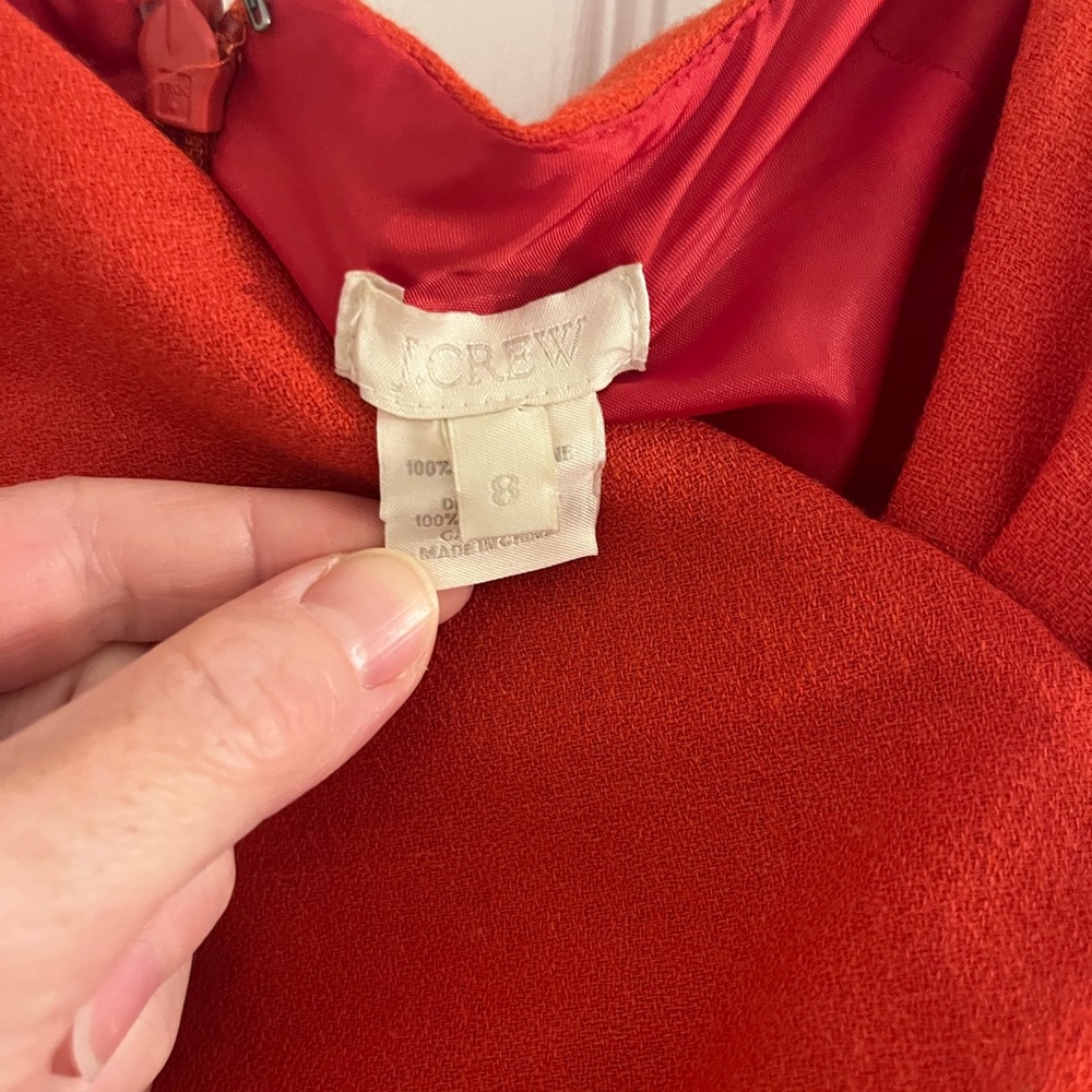 JCrew wool dress, size 8, red